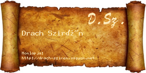 Drach Szirén névjegykártya